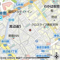 福岡県福岡市中央区渡辺通5丁目7周辺の地図