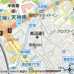 福岡県福岡市中央区渡辺通5丁目周辺の地図