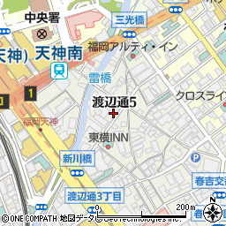 福岡市役所　交通局福岡市地下鉄天神南管区駅周辺の地図