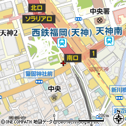 福岡アメリカン・センター　資料室周辺の地図