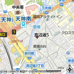 交通局　福岡市地下鉄天神南管区駅周辺の地図