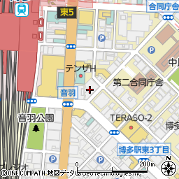 御膳屋博多店周辺の地図