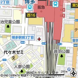 株式会社ＪＲ博多シティ周辺の地図