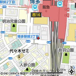 福岡県福岡市博多区博多駅中央街8-27周辺の地図