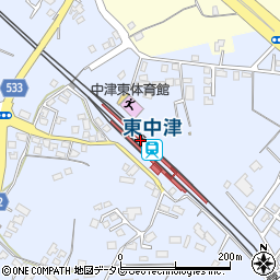 東中津駅周辺の地図