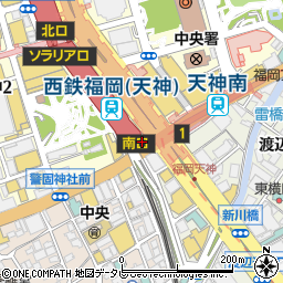 ローソン福岡天神地下街店周辺の地図