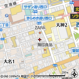 エルセーヌ　福岡天神店周辺の地図