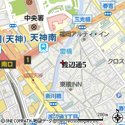 福岡県福岡市中央区渡辺通5丁目16-37周辺の地図
