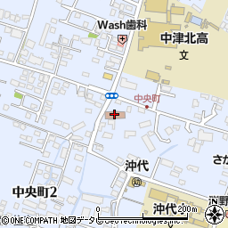 中津市役所　上下水道部水道お客さまセンター周辺の地図