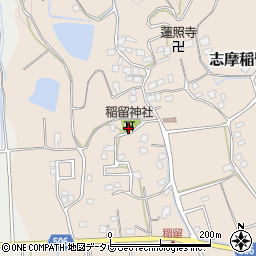 稲留神社周辺の地図