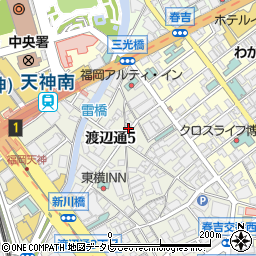 福岡県福岡市中央区渡辺通5丁目4-3周辺の地図