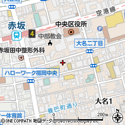 うどん和助 大名店周辺の地図