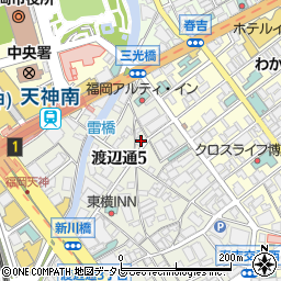 福岡県福岡市中央区渡辺通5丁目4周辺の地図