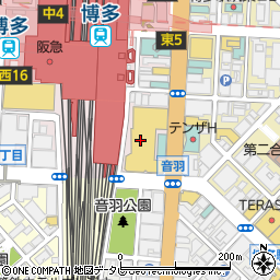 ジーユーヨドバシ博多店周辺の地図