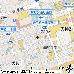 SAKURA天神店周辺の地図