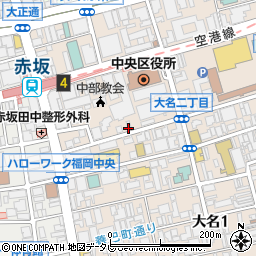 ニッポンレンタカー天神大名営業所周辺の地図