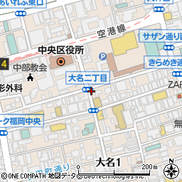 ぎゅう丸 大名店周辺の地図