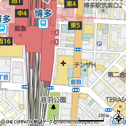 天ぷら定食あげな ヨドバシ博多店周辺の地図