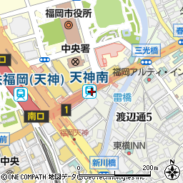 西日本シティ銀行地下鉄天神南駅 ＡＴＭ周辺の地図