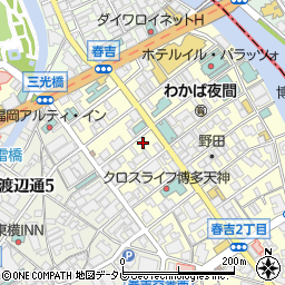 タイムパークＩＢパーク春吉駐車場周辺の地図