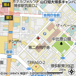 ローソン福岡博多駅東二丁目店周辺の地図