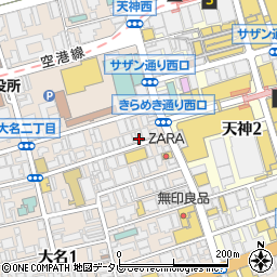 博多海老山 天神本店周辺の地図