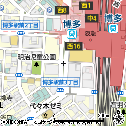 博多郵便局周辺の地図