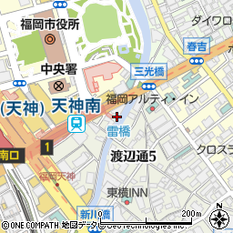 福岡県福岡市中央区渡辺通5丁目25周辺の地図