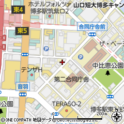 九州料理 かこみ庵 かこみあん 博多駅筑紫口店周辺の地図