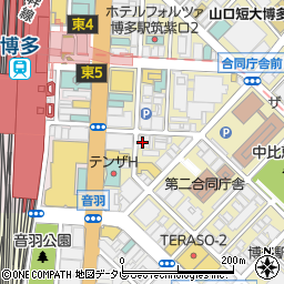 とりやき酒場 鶏ん家 博多駅筑紫口店 周辺の地図