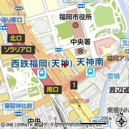 株式会社西日本新聞社　西日本新聞関連企業西日本通信社周辺の地図