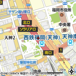 茶房古蓮 福岡三越店周辺の地図