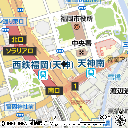 シャネルファインジュエリー大丸福岡天神店周辺の地図