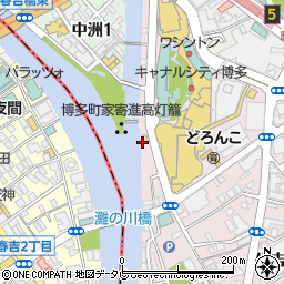 ファミリーマート博多キャナル前店周辺の地図