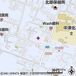 大分県中津市中央町周辺の地図