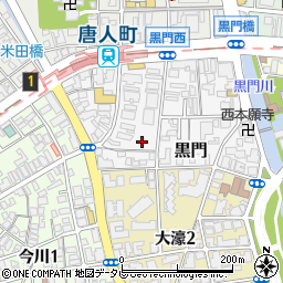 福岡県福岡市中央区黒門周辺の地図