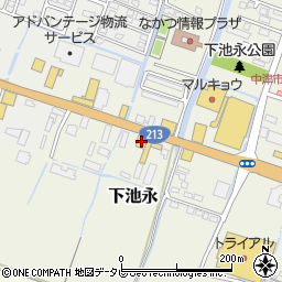 ガスト中津店周辺の地図