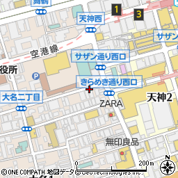 隠れ家Dining 早川 天神店周辺の地図