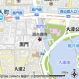 西本願寺周辺の地図