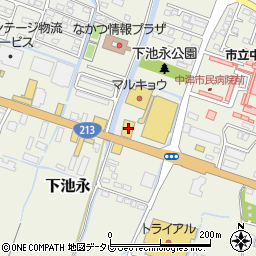洋服の青山中津店周辺の地図
