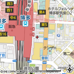 福岡県福岡市博多区博多駅中央街5-21周辺の地図