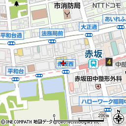 ホンダカーズ福岡赤坂店周辺の地図