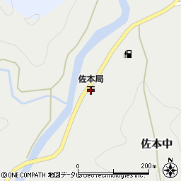佐本郵便局周辺の地図
