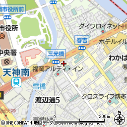 華善・春吉店周辺の地図
