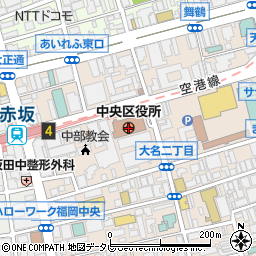 福岡市役所交通局総務部　営業第２課長・構内営業係周辺の地図