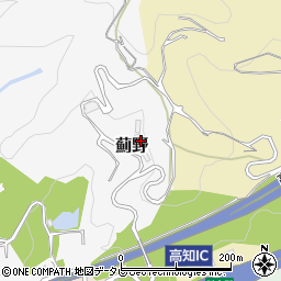 高知県高知市薊野周辺の地図