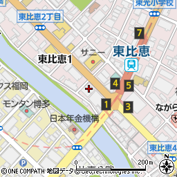 水餃子と胡椒シュウマイ 二兎 東比恵周辺の地図