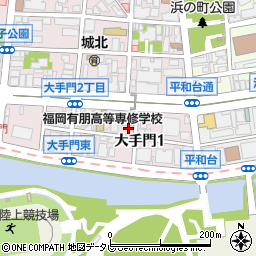 〒810-0074 福岡県福岡市中央区大手門の地図