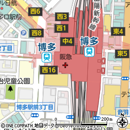 コーチ博多阪急メンズ周辺の地図