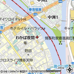 タイムズ春吉リバーサイド通り駐車場周辺の地図